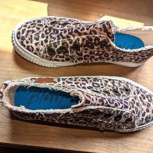 Blowfish Malibu leopard print slip on sneakers